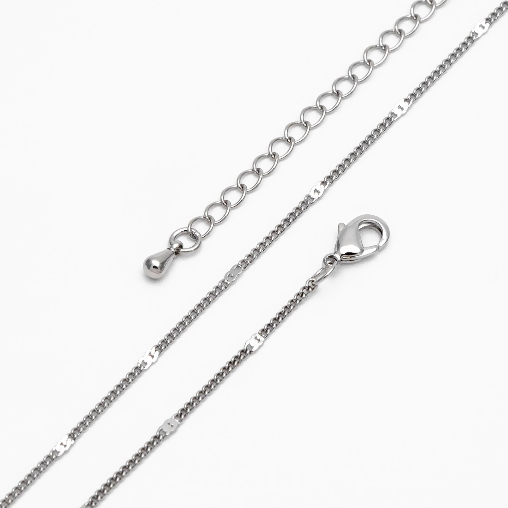 Dainty Gold/ Silver Curb Chains 1.3mm, Finished Bracelet/ Anklet/ Necklace with Adjustable Extender, Ready to Wear (#LK-128)